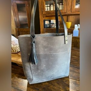 Portland Leather Goods Medium Tote Groupie Grey